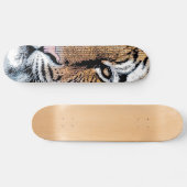 Tiger streept portret in de Grafische Stijl van de Persoonlijk Skateboard (Horizontaal)