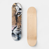 Tiger streept portret in de Grafische Stijl van de Persoonlijk Skateboard (Voorkant)