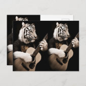 Tiger Strings – Elegant Musical Art Briefkaart (Voorkant / Achterkant)