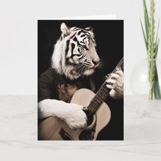 Tiger Strings – Elegant Musical Art Kaart (Voorkant)