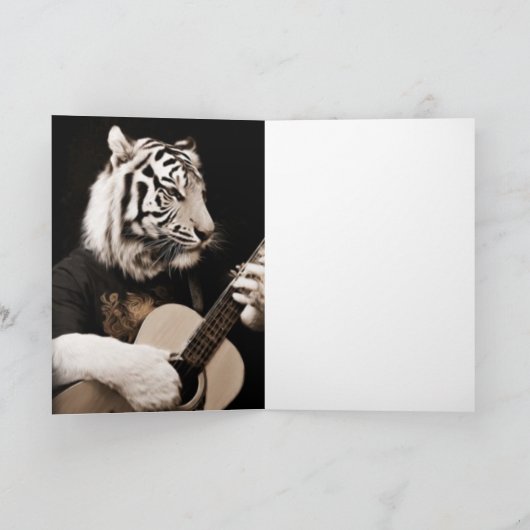 Tiger Strings – Elegant Musical Art Kaart (Binnen)