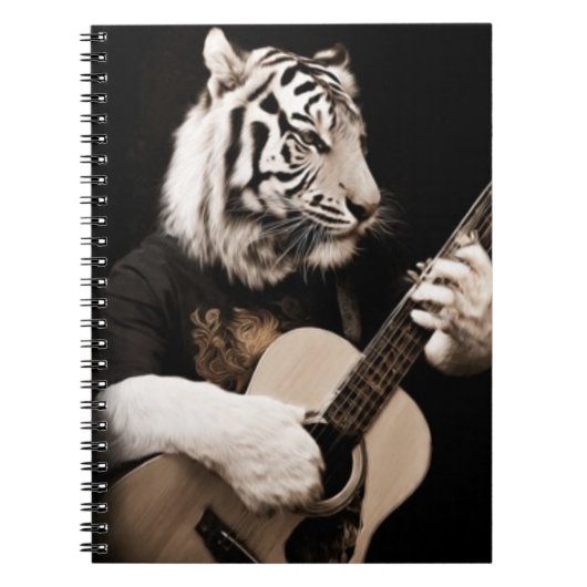 Tiger Strings – Elegant Musical Art Notitieboek (Voorkant)