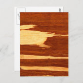Tiger Stripe Bamboo Wood Grain Kijk uit Briefkaart (Voorkant / Achterkant)