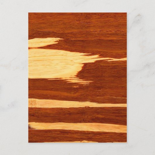 Tiger Stripe Bamboo Wood Grain Kijk uit Briefkaart (Voorkant)