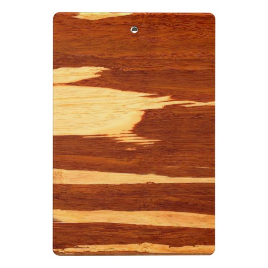 Tiger Stripe Bamboo Wood Grain Kijk uit Mini Klembord (Achterkant)