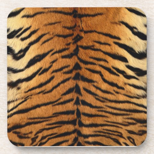 Tiger Stripe Fur Print Bier Onderzetter (Voorkant)
