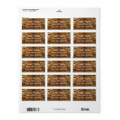 Tiger Stripe Fur Print Etiket (Full Sheet)