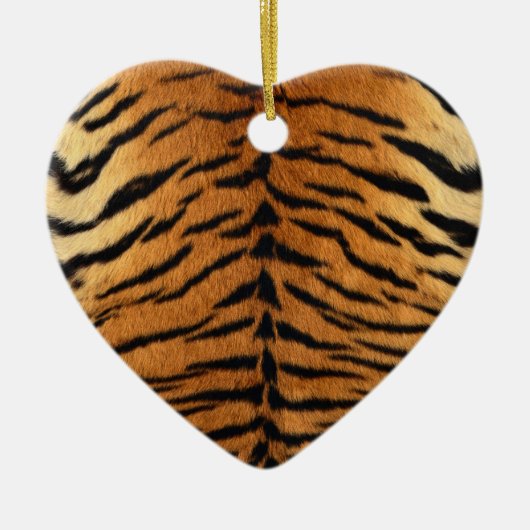 Tiger Stripe Fur Print Keramisch Ornament (Voorkant)