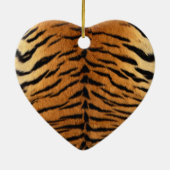 Tiger Stripe Fur Print Keramisch Ornament (Achterkant)