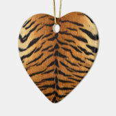 Tiger Stripe Fur Print Keramisch Ornament (Links)