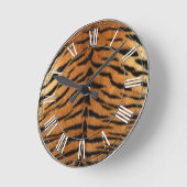 Tiger Stripe Fur Print Ronde Klok (Hoek)
