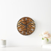 Tiger Stripe Fur Print Ronde Klok (Huis)