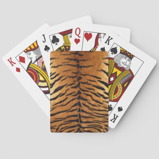 Tiger Stripe Fur Print Speelkaarten (Achterkant)