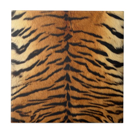 Tiger Stripe Fur Print Tegeltje (Voorkant)