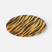 Tiger Stripe Gold Black Animal Print Wedparty Papieren Bordje (Gekanteld)