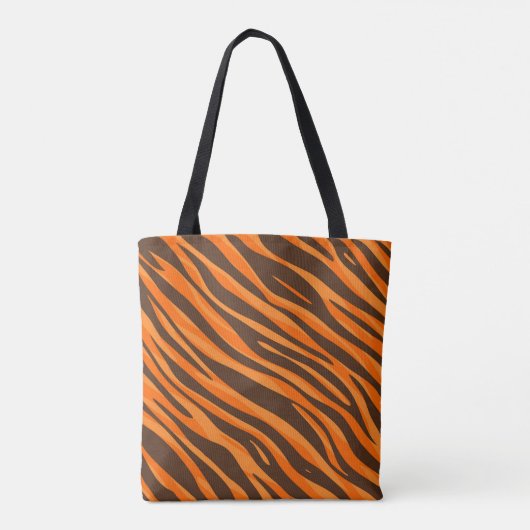 Tiger Stripe Oranje Canvas tas Cincinnati Ohio (Achterkant)