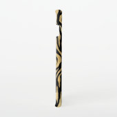 Tiger Stripe Pattern Monogram Initiaal Gold Black Samsung Galaxy Hoesje (Rechterkant)