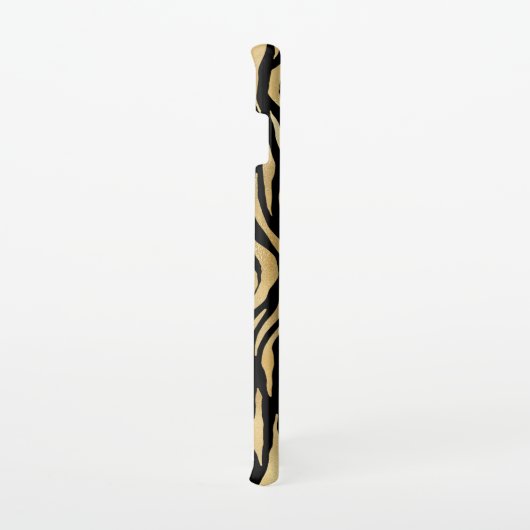 Tiger Stripe Pattern Monogram Initiaal Gold Black Samsung Galaxy Hoesje (Rechterkant)