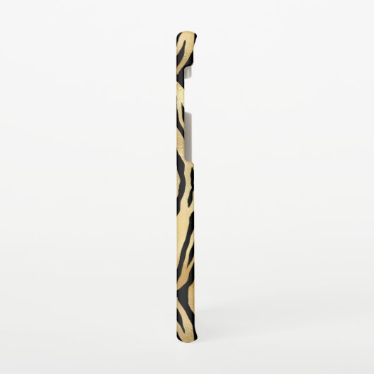 Tiger Stripe Pattern Monogram Initiaal Gold Black Samsung Galaxy Hoesje (Linkerkant)