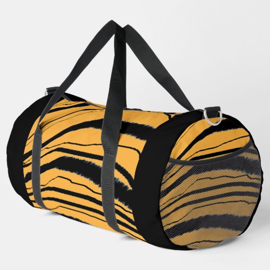 Tiger Stripe Print Athletic Gym Travel Ga verder Plunjezak (Rechterhoek)