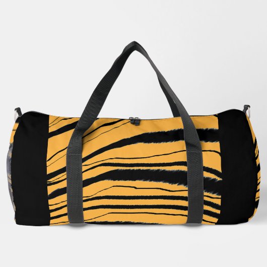 Tiger Stripe Print Athletic Gym Travel Ga verder Plunjezak (Achterkant)