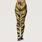 Tiger Stripe Print Leggings Vrouwen (Achterkant)