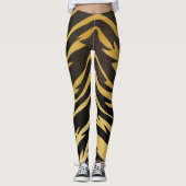 Tiger Stripe Print Leggings Vrouwen (Voorkant)