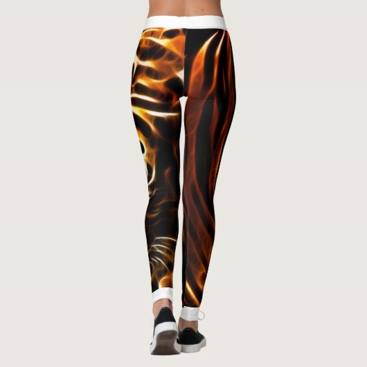Tiger Stripe Print Leggings & Yogabroek (Achterkant)