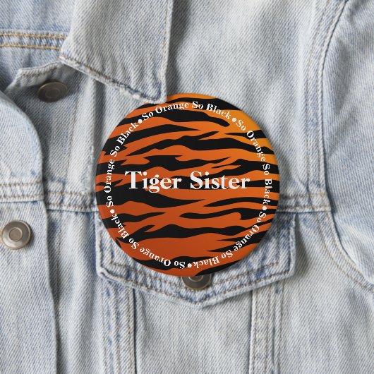 Tiger Stripe Tiger Sister Ronde Button 4,0 Cm (In situ)