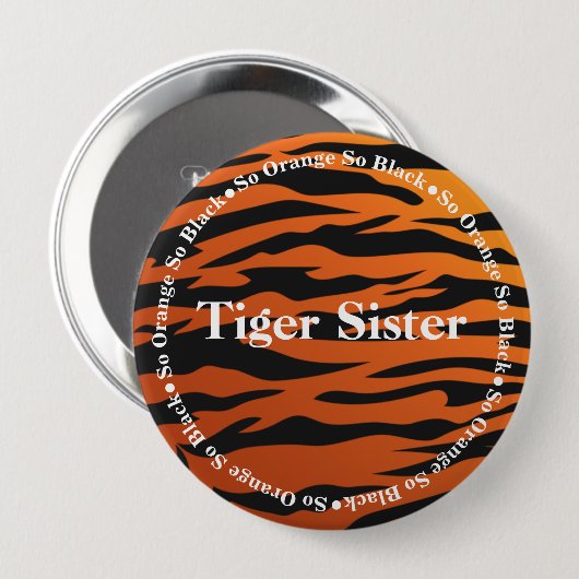 Tiger Stripe Tiger Sister Ronde Button 4,0 Cm (Voorkant /achterkant)