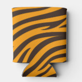 Tiger Stripe zwart Sinaasappel Wild Animal huidpat Blikjeskoeler (Achterkant)