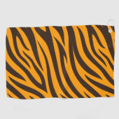 Tiger Stripe zwart Sinaasappel Wild Animal huidpat Golfhanddoek (Horizontaal)
