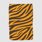 Tiger Stripe zwart Sinaasappel Wild Animal huidpat Golfhanddoek (Voorkant)