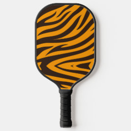 Tiger Stripe zwart Sinaasappel Wild Animal huidpat Pickleball Paddle