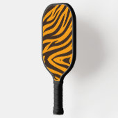 Tiger Stripe zwart Sinaasappel Wild Animal huidpat Pickleball Paddle (Links)
