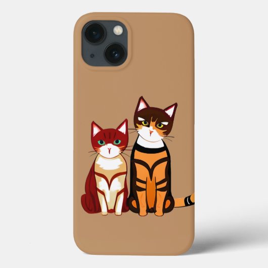 Tiger Striped Cat en Ginger Kitten Case-Mate iPhone Case (Achterkant)