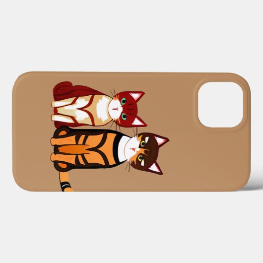 Tiger Striped Cat en Ginger Kitten Case-Mate iPhone Case (Achterkant (horizontaal))