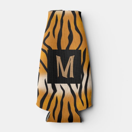 Tiger Striped Monogrammed Flesjeskoeler (Voorkant)