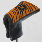Tiger Striped Monogrammed Golfheadcover (3/4 voorkant)