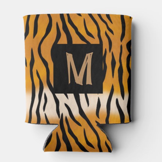 Tiger Striped Monogrammed Koelbox Blikjeskoeler (Achterkant)