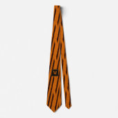 Tiger Striped Monogrammed Stropdas (Voorkant)