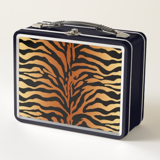 Tiger Stripes Animal Print, Amber, Black en Tan (Voorkant)