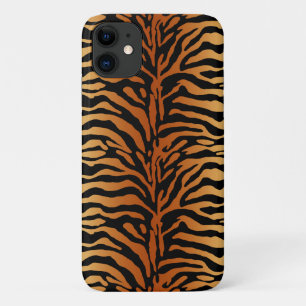 Tiger Stripes Animal Print, Amber, Black en Tan Case-Mate iPhone Case