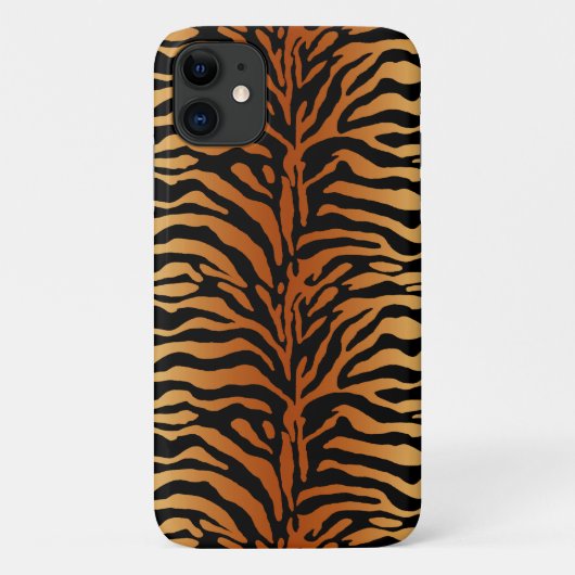 Tiger Stripes Animal Print, Amber, Black en Tan Case-Mate iPhone Case (Achterkant)