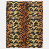 Tiger Stripes Animal Print, Amber, Black en Tan Fleece Deken (Voorkant)