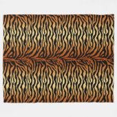 Tiger Stripes Animal Print, Amber, Black en Tan Fleece Deken (Voorkant (Horizontaal))