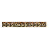 Tiger Stripes Animal Print, Amber, Black en Tan Grosgrain Lint (Voorkant)