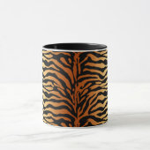 Tiger Stripes Animal Print, Amber, Black en Tan Mok (Midden)