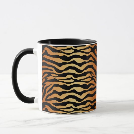Tiger Stripes Animal Print, Amber, Black en Tan Mok (Links)