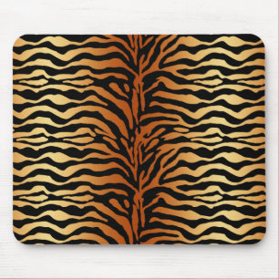 Tiger Stripes Animal Print, Amber, Black en Tan Muismat